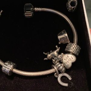 Pandora bracelet with charms. SHIPS OUT TODAY